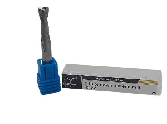CORTADOR 2 FILOS DOWN CUT END MILL 6*22 (1/4*22*1/4), MATERIALES BLANDOS SRZX622