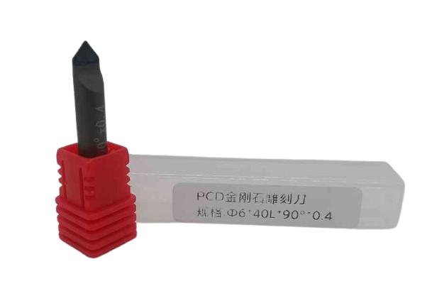 CORTADOR BROCA V DE GRABADO CON PUNTA DE DIAMANTE PCD 06*40L*90°*0.4 SCV0445