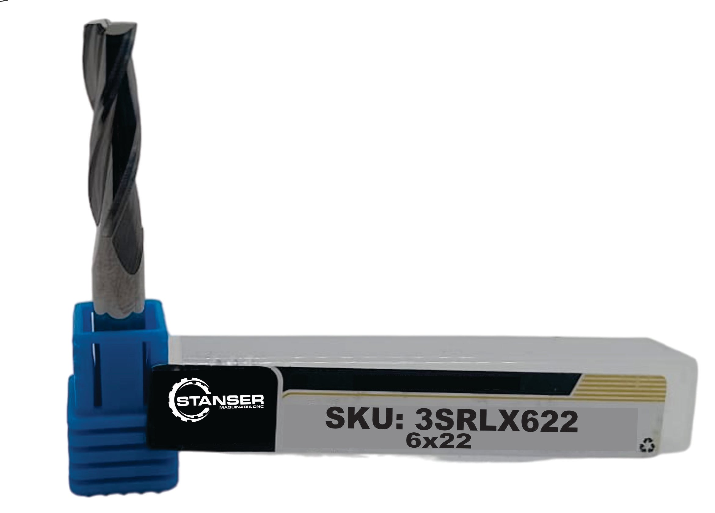 CORTADOR 3 FILOS END MILL 6*22 (1/4*22*1/4)