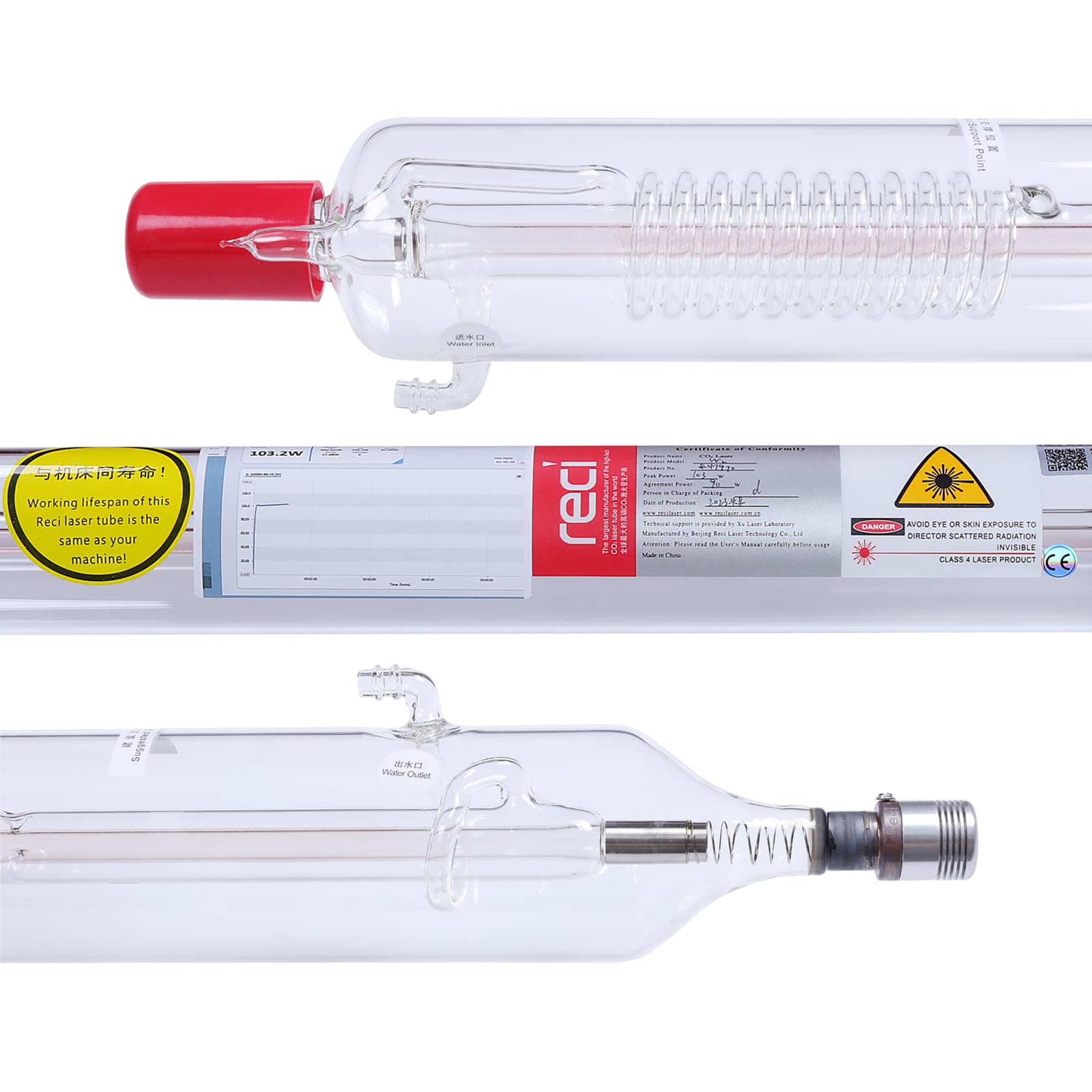 Tubo Láser CO2 Reci Serie W