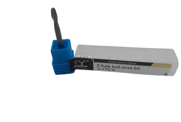 CORTADOR 2 FILOS PUNTA ESFERICA PARA GRABADO 3D 3.175*8 PARA MADERA  SRLX308