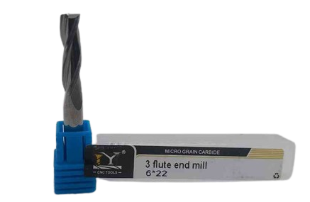 CORTADOR 3 FILOS END MILL 6*22 (1/4*22*1/4), PARA MADERA  3SRLX622