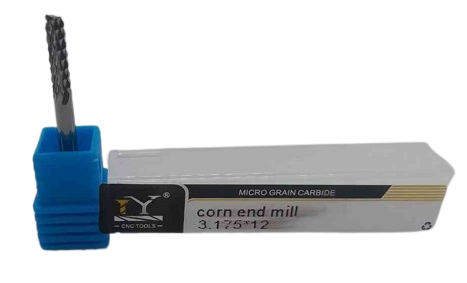 CORTADOR DE MOLINO EXTREMO DIENTES DE MAIZ  3.175*12 PARA FIBRA DE VIDRIO  LD3.12