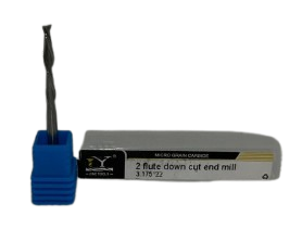 CORTADOR 2 FILOS DOWN CUT END MILL 3.175*22 PARA MADERA SRXD322