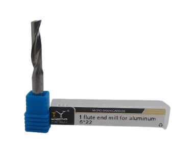 CORTADOR 1 FILO END MILL 6*22 UP CUT (1/4*22*1/4), PARA ALUMINIO  DRLY622
