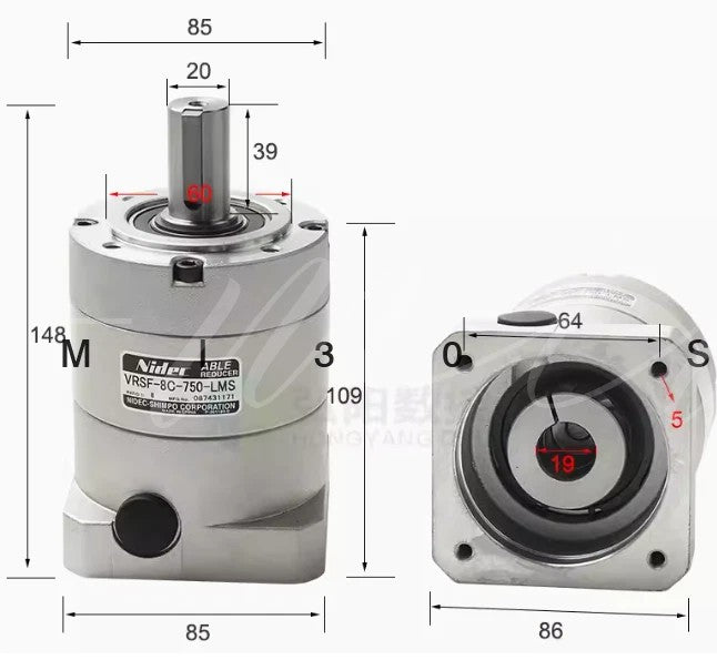 REDUCTOR DE MOTOR VRSF-8C-750-LMS