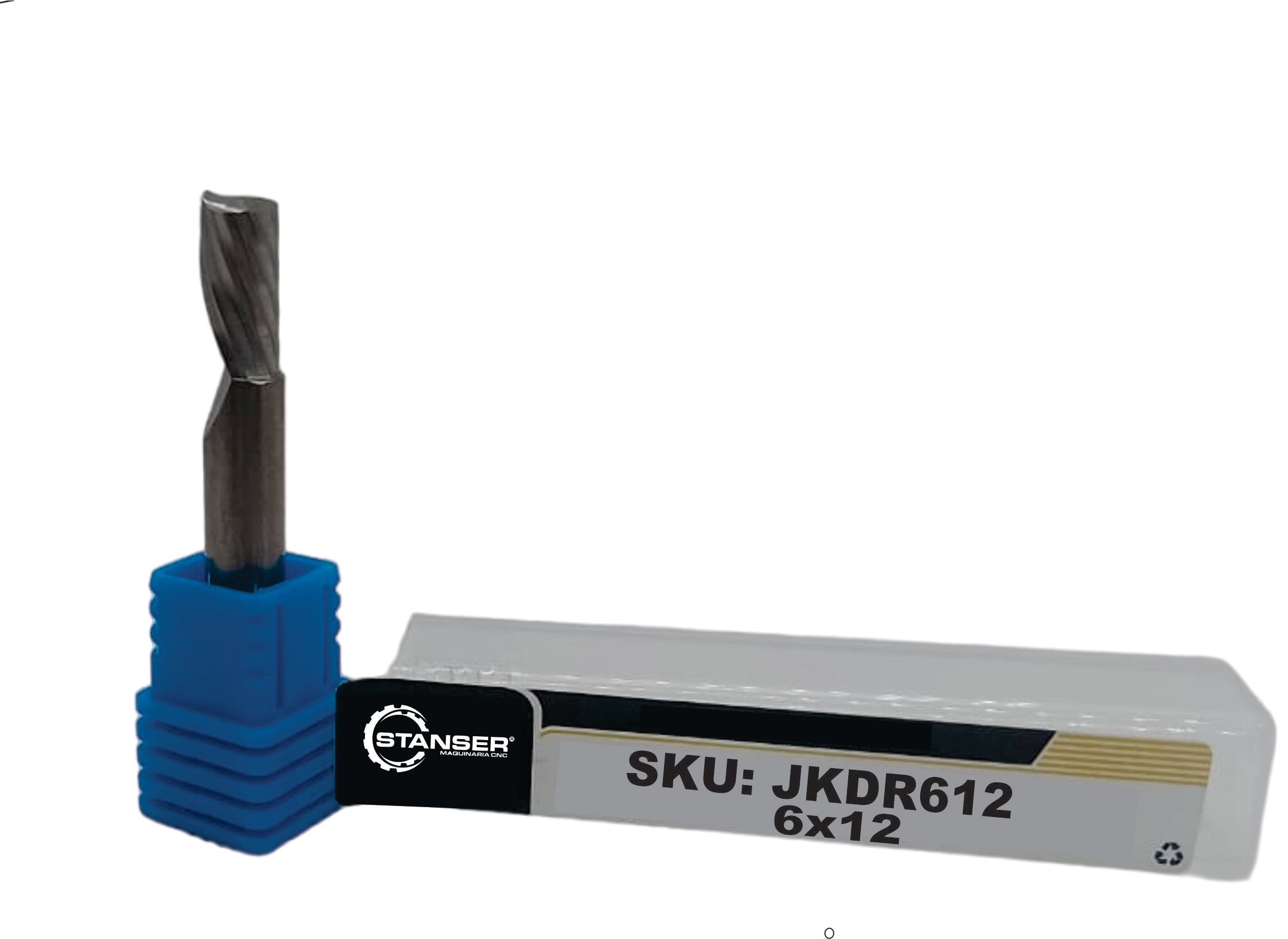 CORTADOR 1 FILO DOWN CUT END MILL 6*12 PARA PLASTICO JKDR612