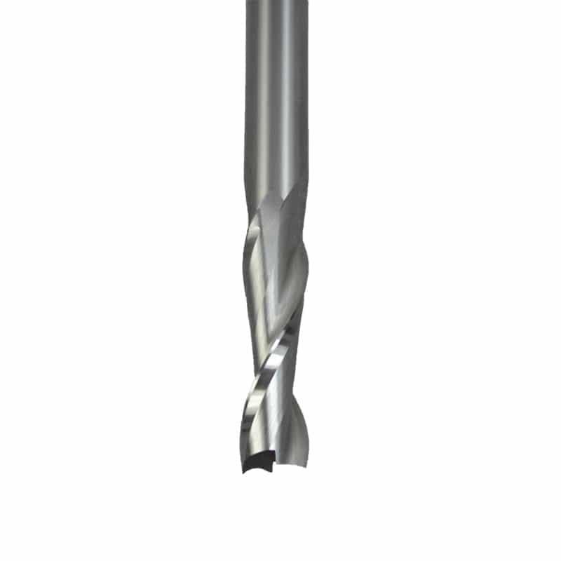 Broca CSE 106 CNC En Espiral Down-Cut 1/8″ x 1/8″ x 1/2″ x 1-1/2″ de 2 filos - Stanser Refacciones